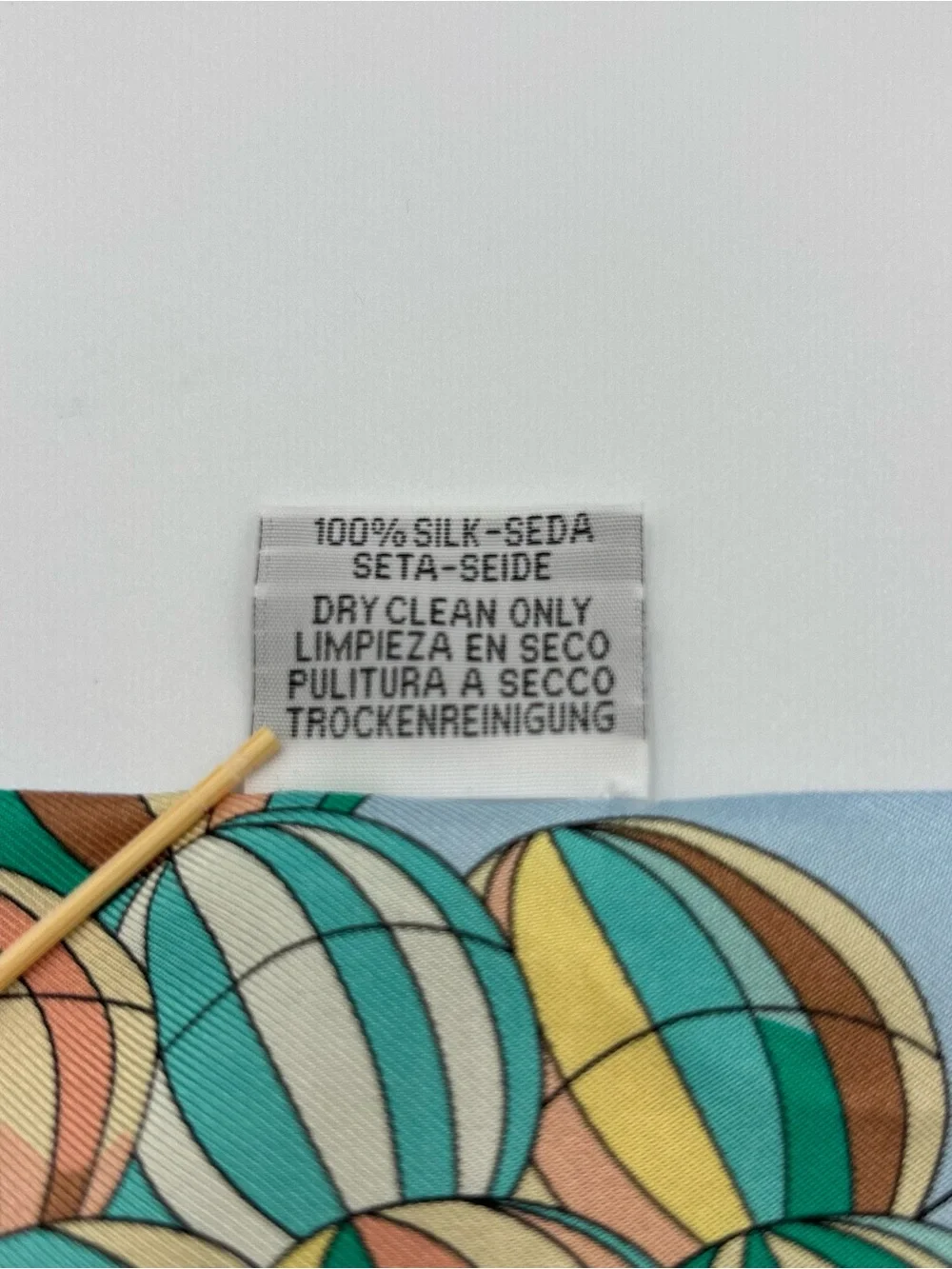 Hermes Twilly Les Folies du Ciel Silk Scarf Blue Sky Mustard Hot Air Balloon - Picture 6 of 6
